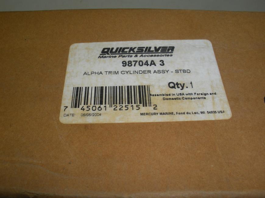 Genuine Mercruiser, Quicksilver Trim Cylinder (Stb Side) 98704A 3