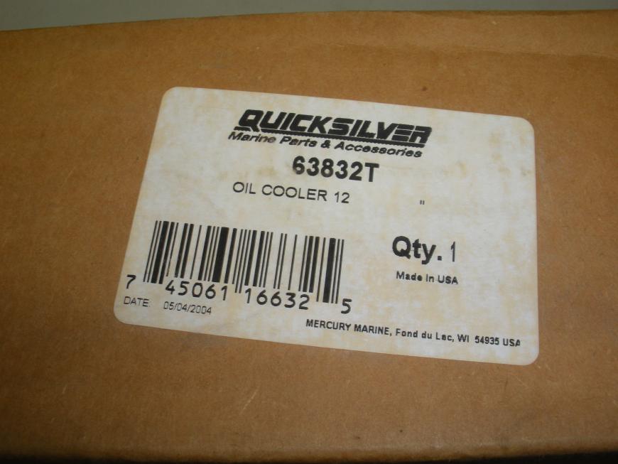 Genuine Mercruiser Mercury Quicksilver Oil Cooler 63832T
