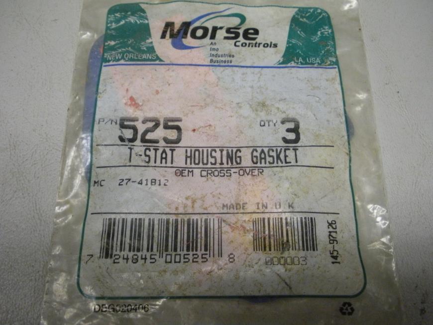 Morse Thermostat Housing Gasket 525 Replaces Quicksilver 27-41812 Pack of (3)