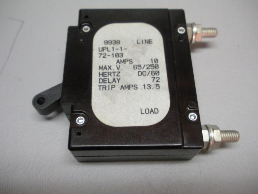 Air Pax 10 amp Circuit Breaker UPL1-1-72-103