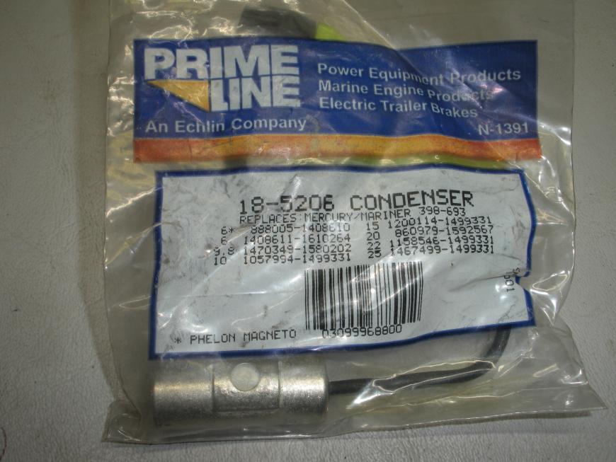 Sierra Prime Line Echlin Condenser 18-5206 Replaces Mercury/ Mariner 398-693