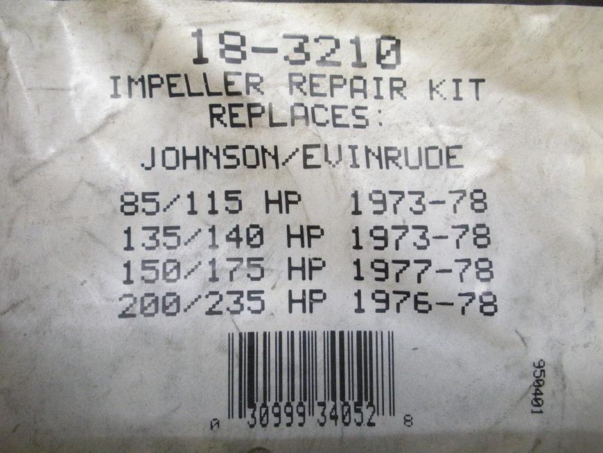 Genuine Sierra Prime Line Impeller Repair Kit 18-3210 Fits Johnson Evinrude
