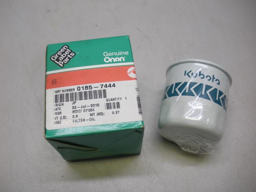 Genuine Onan Kubota Oil Filter 185-7444, HH150-32430  (WIX 51365)