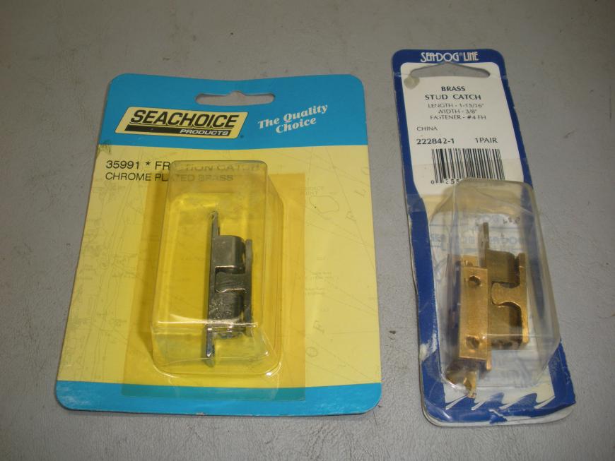 Lot of Seachoice Friction Catch 35991 and Sea Dog Brass Stud Catch 22842-1
