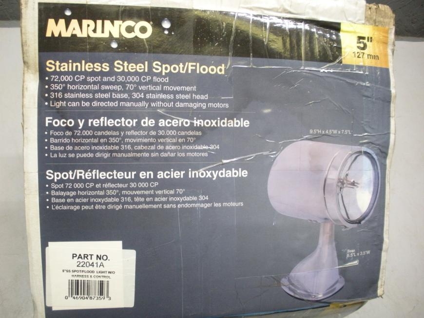 Marinco 5" Stainless Steel Spot/ Flood Light 22041A (Light Only)