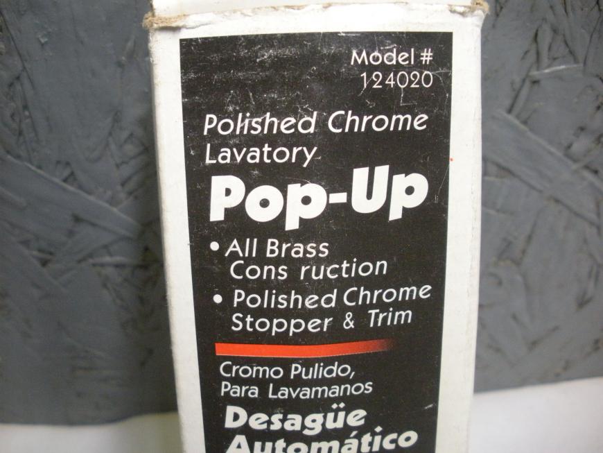 Pro Plus Pop-Up Polished Chrome Lavatory Drain 124020