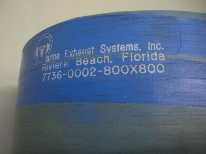 Marine Exhaust Systems Inc. Blue Silicone Single Bellow Hose 1B8 8" X 8"