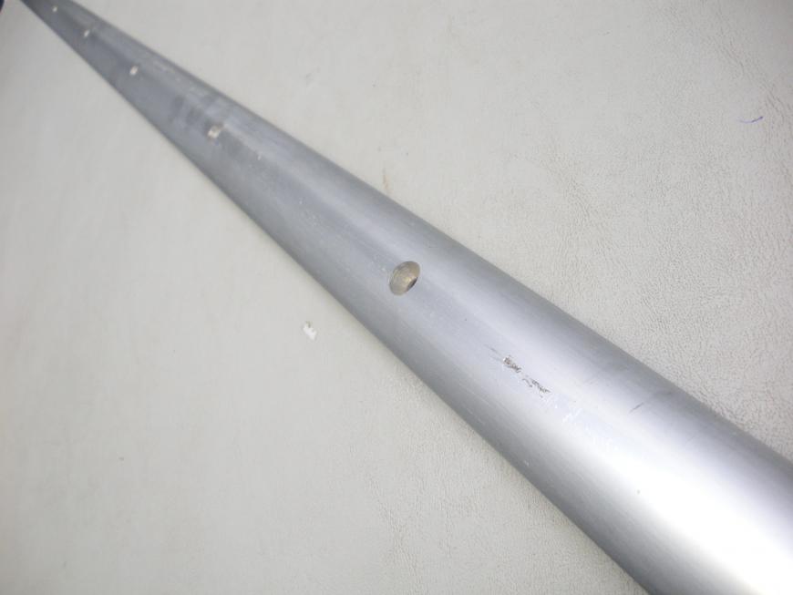 1 1/4" X 1/4" Solid Back Aluminum Rub Rail 8' Length