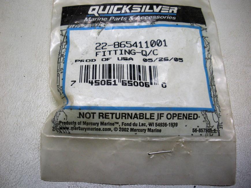 Genuine Mercury Mercruiser Quicksilver Fitting 22-865411001