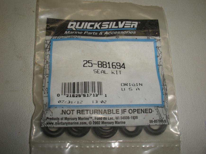 Genuine Mercruiser Quicksilver Fuel Injector Seal Kit 25-881694